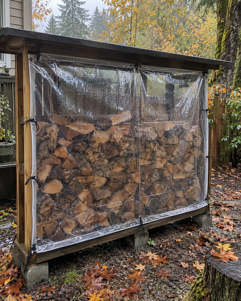 Firewood Rack Front Curtain