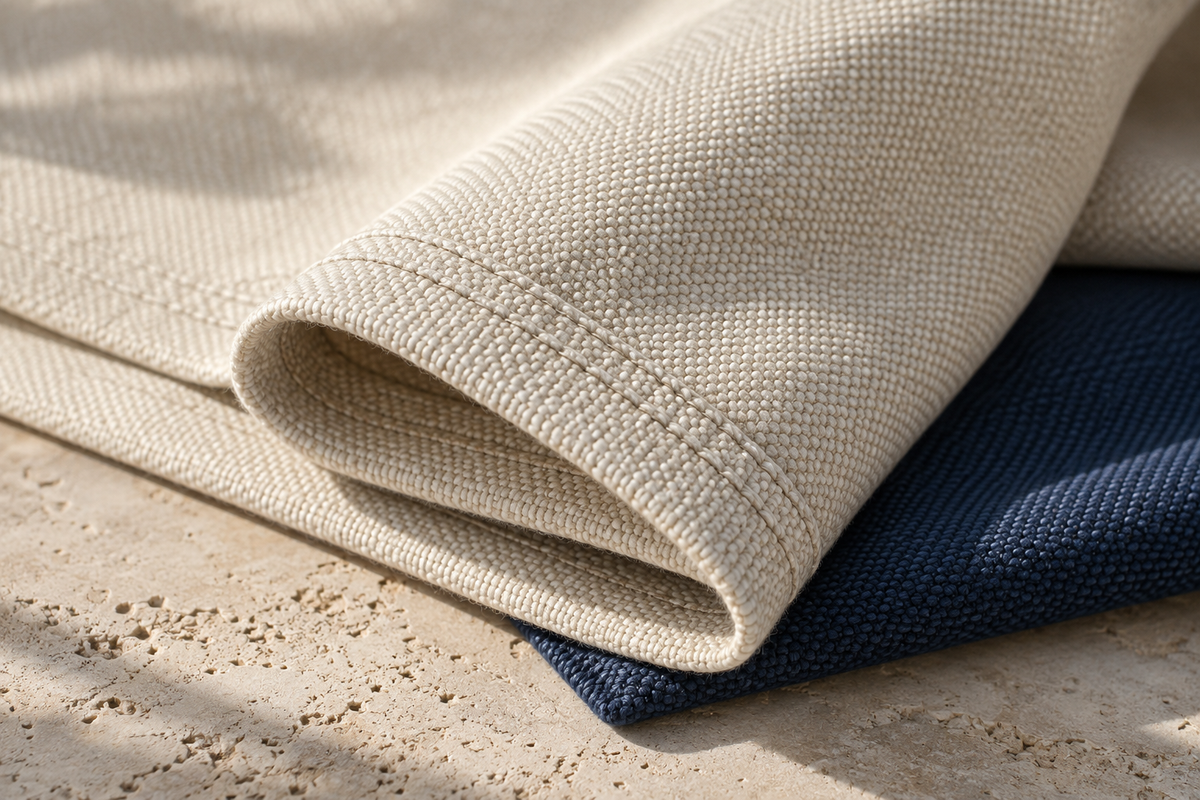 Woven outdoor fabric texture concept