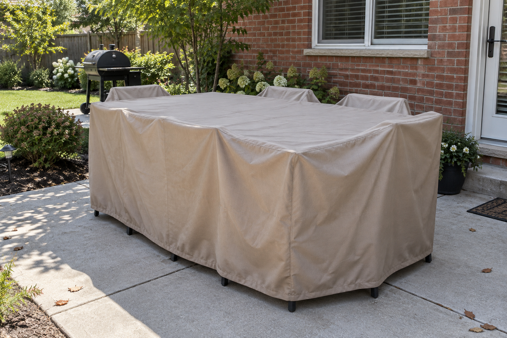 Sand outdoor dining set cover concept