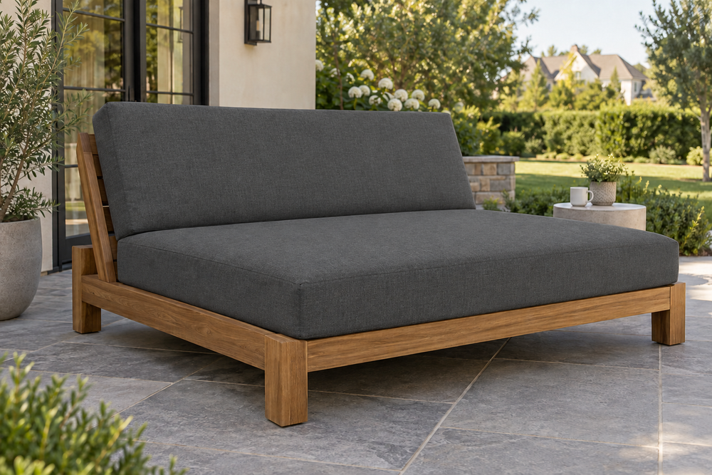 Daybed Cushions & Covers in Sunbrella Slate