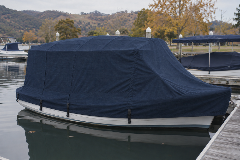 Duffy Boat Covers in Sunbrella Hogan Admiral