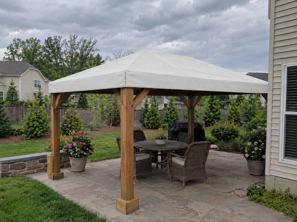 Replacement Pergola & Gazebo Canopy in Sunbrella Cloud