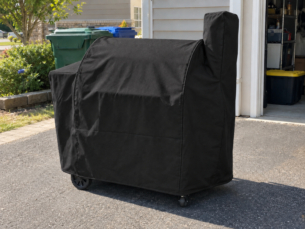 Smoker Covers in Sunbrella Black