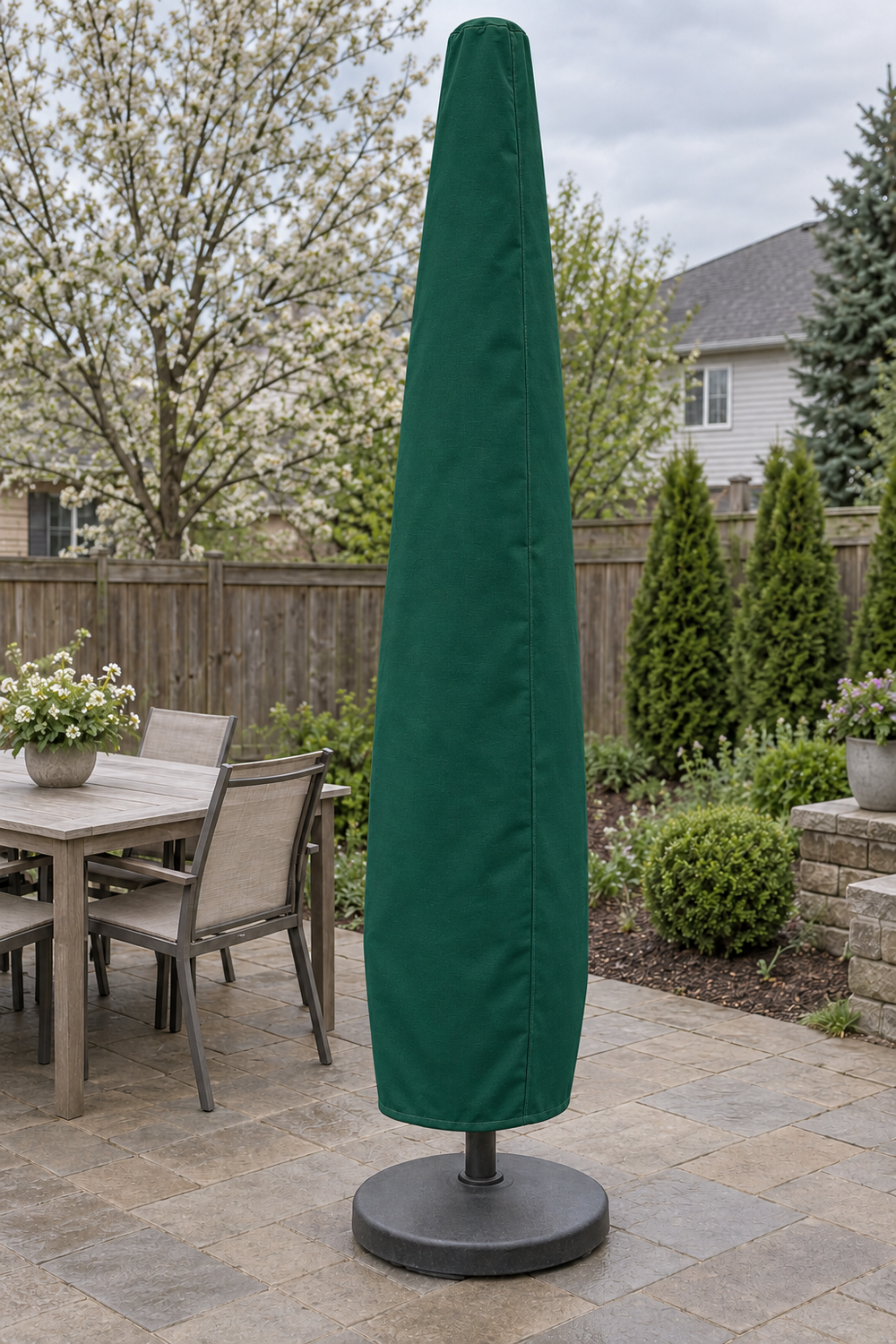 Umbrella Covers in Sunbrella Forest Green