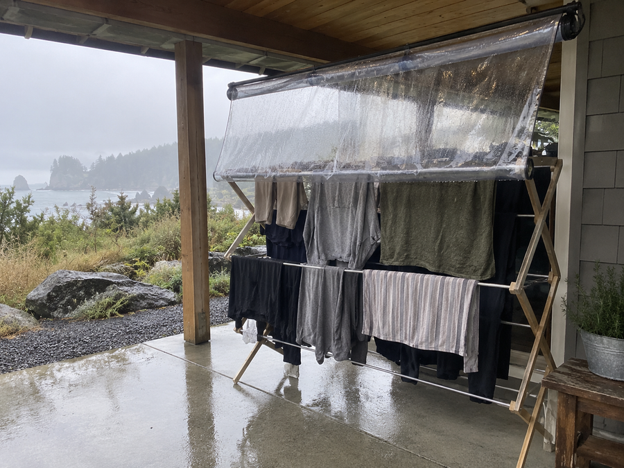 Patio Laundry Rack Rain Flap