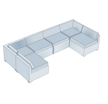 Load image into Gallery viewer, U-Shaped Sofa | Style 1