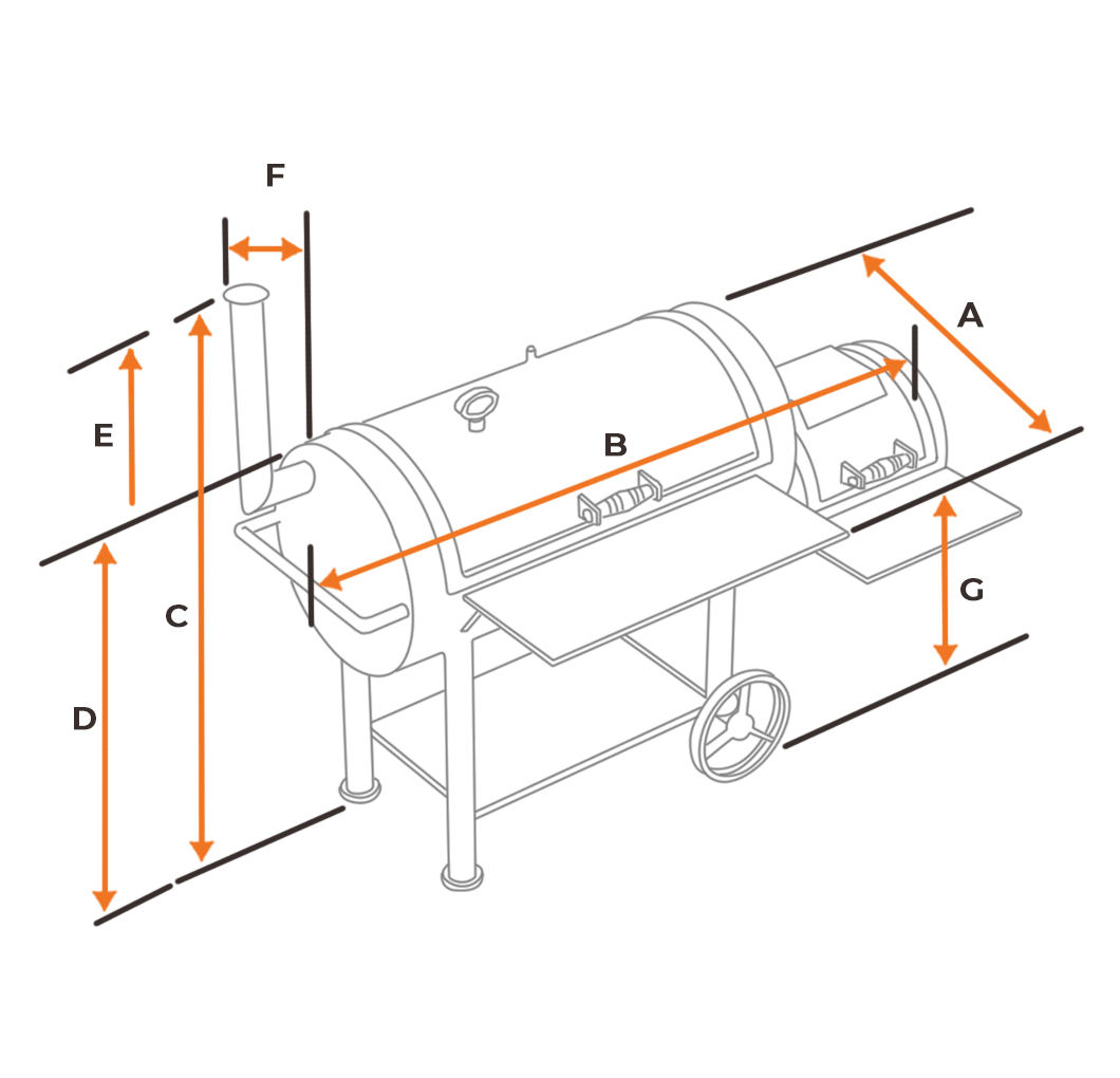 Offset top smoker cover