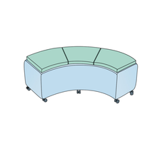 Load image into Gallery viewer, Ottoman | Curved - Style 1 - Cushion