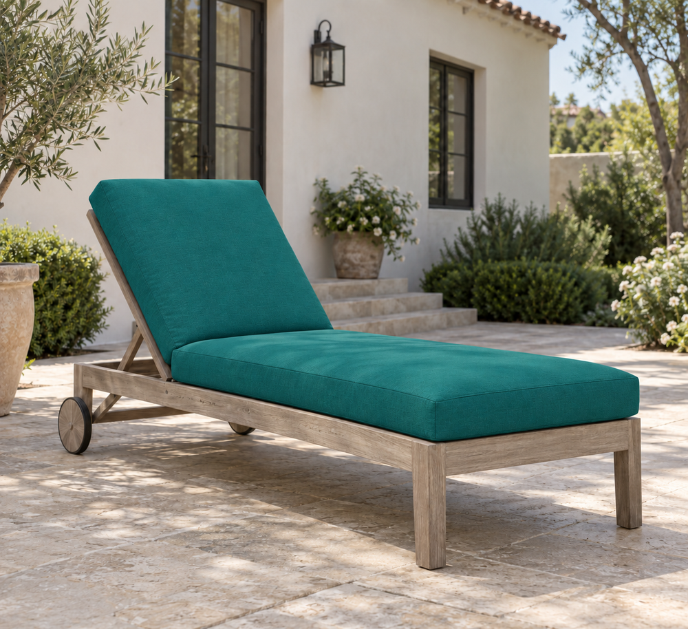 Chaise Cushions & Covers in Sunbrella Persian Green