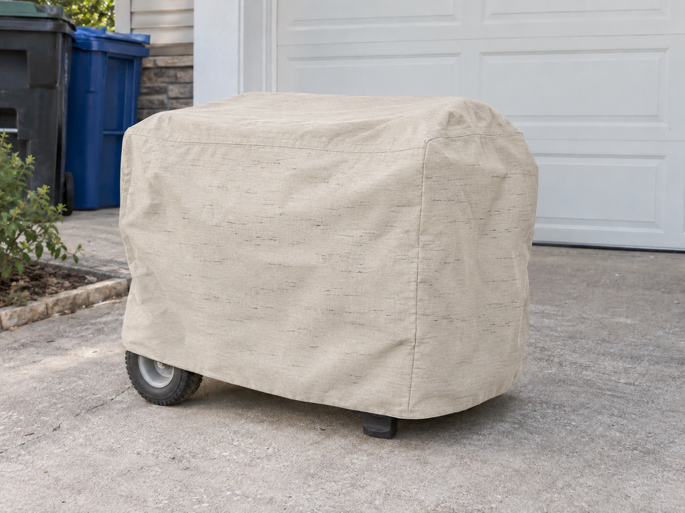 Generator Covers in Sunbrella Crest Birch