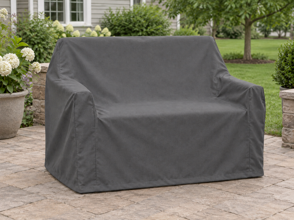 Glider Covers in Sunbrella Charcoal Grey