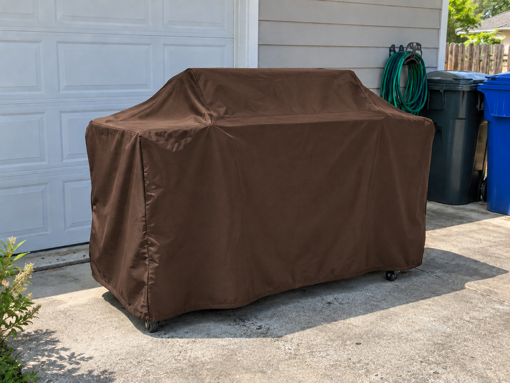 Outdoor Serving Cart Covers in Sunbrella True Brown