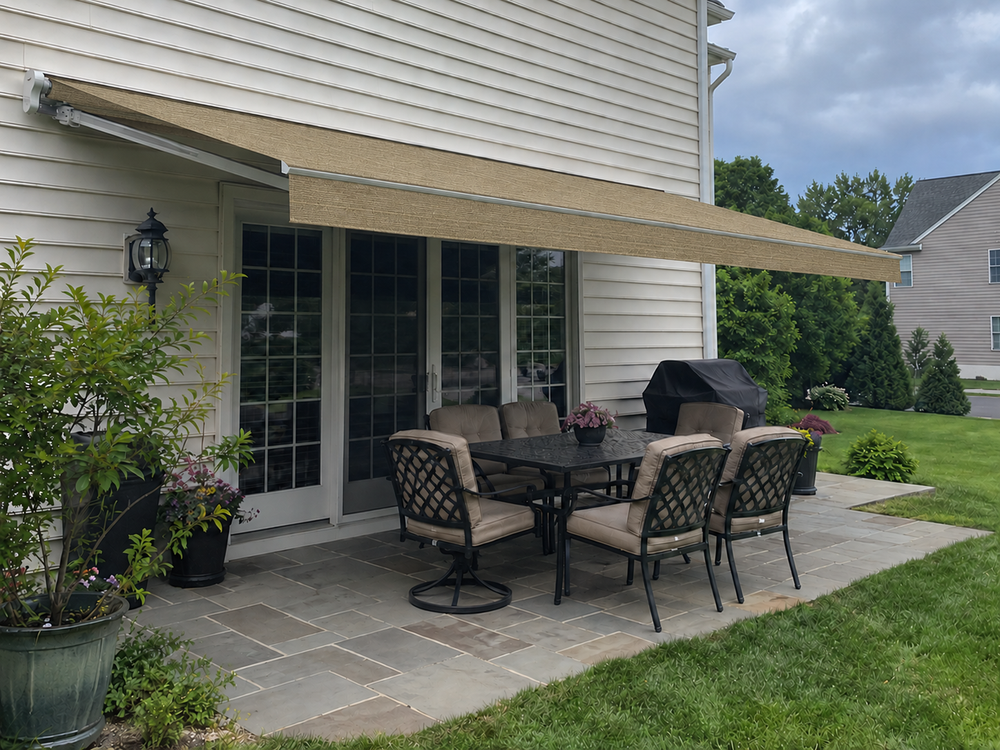 Replacement Awning Canvas in Sunbrella Silica Sesame