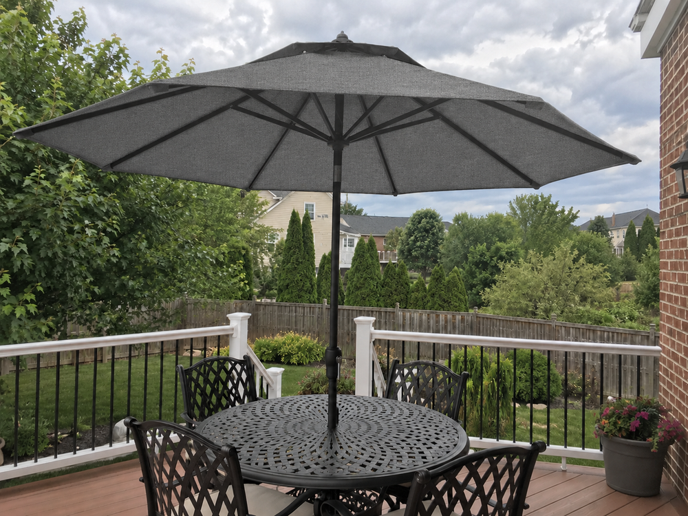 Replacement Umbrella Canopy in Sunbrella Smoke