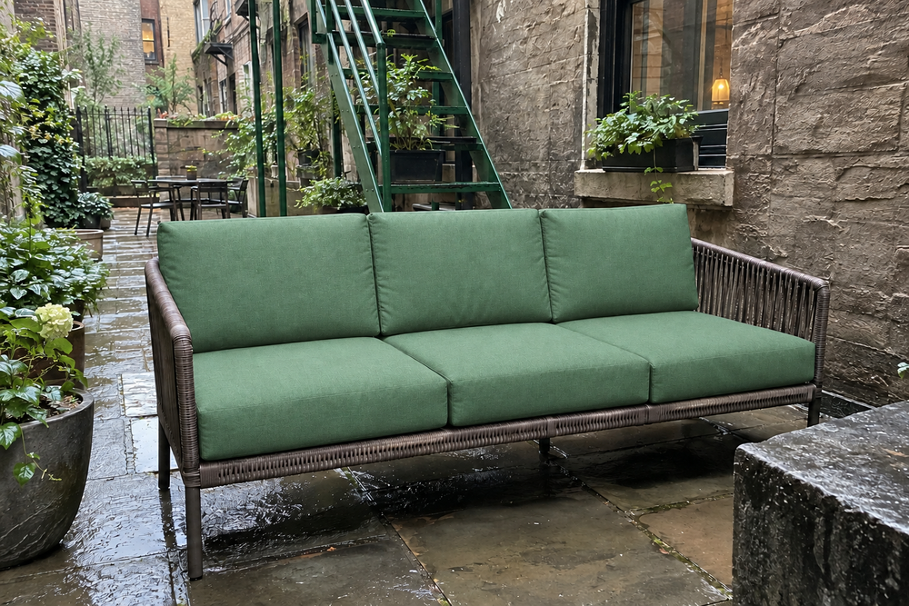 Sofa Cushions & Covers in Sunbrella Basil
