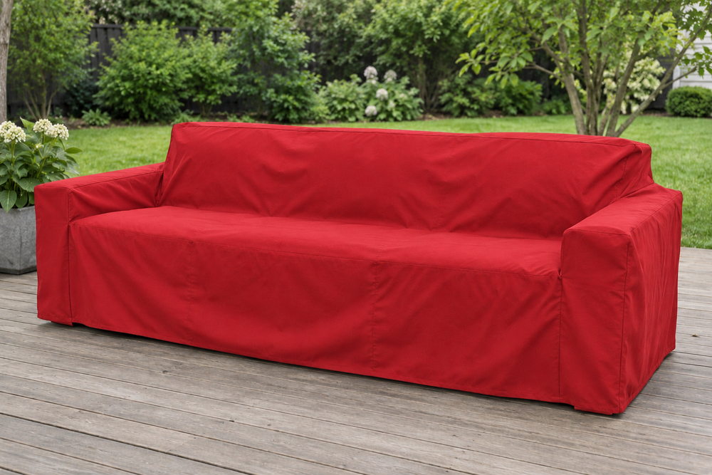 Sofa & Sectional Covers in Sunbrella Jockey Red