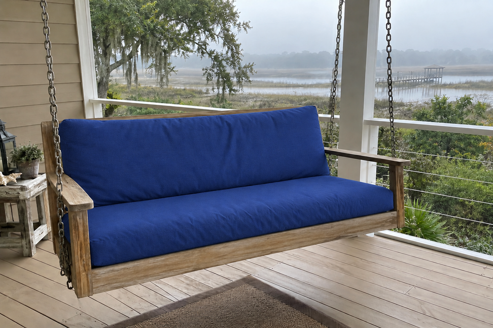 Swing Cushions & Covers in Sunbrella Ocean Blue