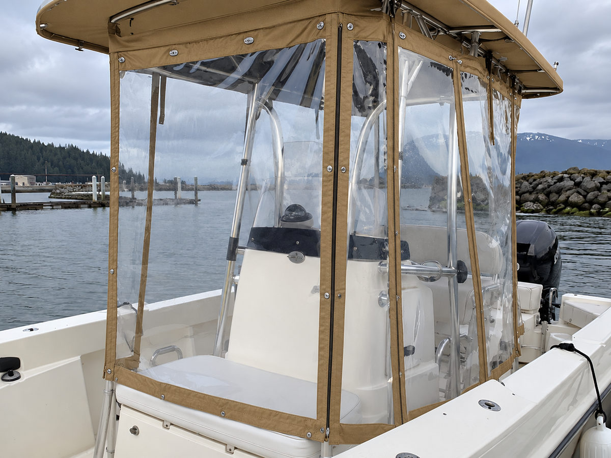 Center Console Clear Spray Curtains