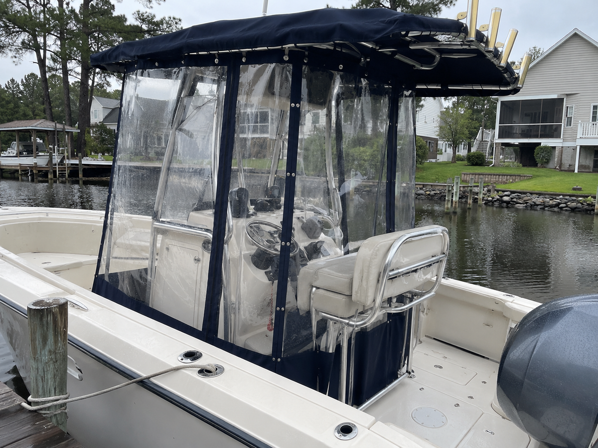 Center Console Clear Spray Curtains