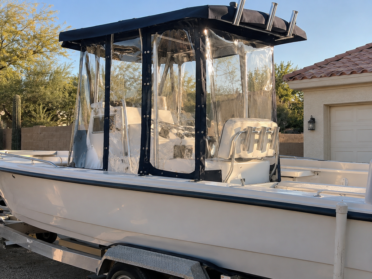 Center Console Clear Spray Curtains