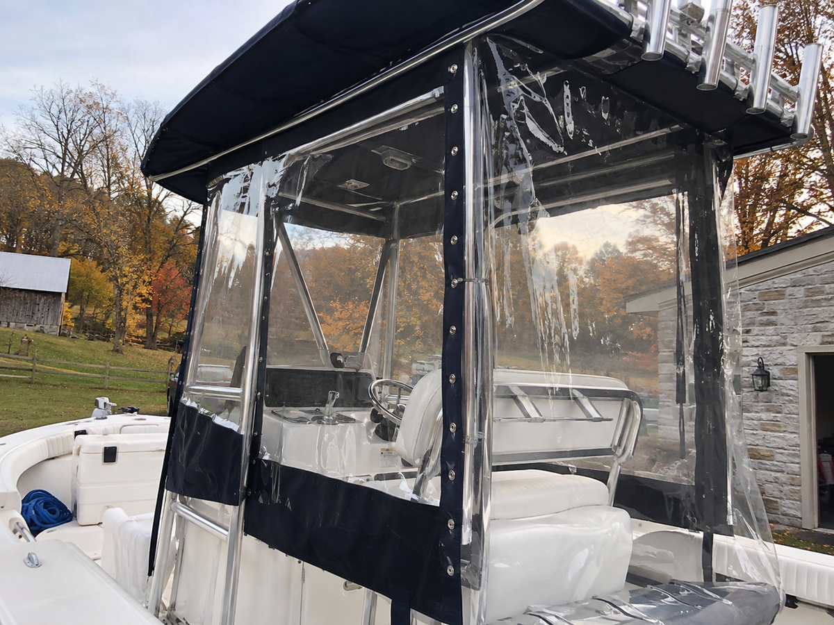 Center Console Clear Spray Curtains