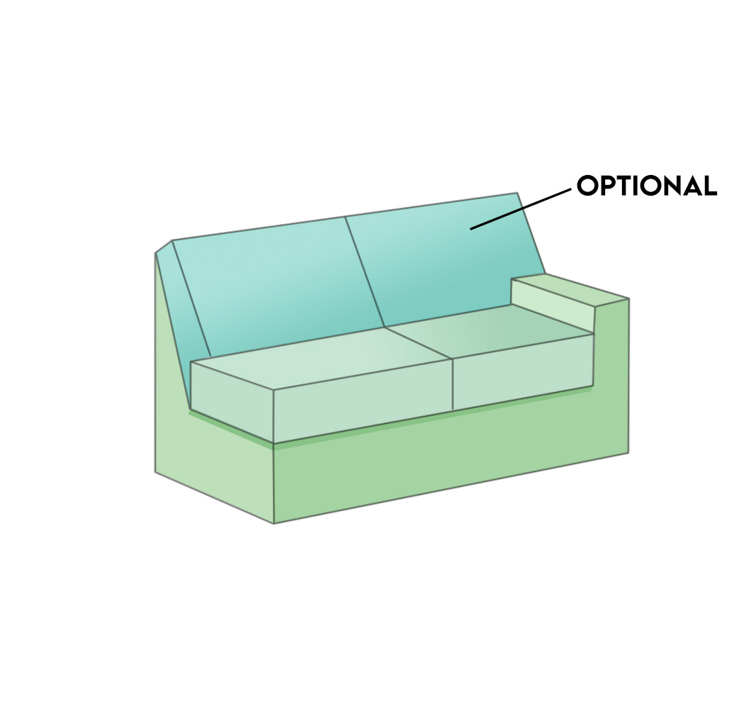 Straight Sofa | Style 11 - Cushion