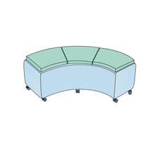 Load image into Gallery viewer, Ottoman | Curved - Style 1 - Cushion
